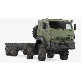 3D model Kamaz 6350 8x8 Military Truck Chassis Rigged